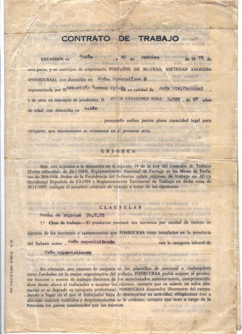contrat de trabakho